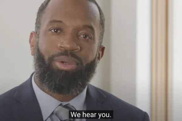 Screen shot of video Kevin Dougherty talking