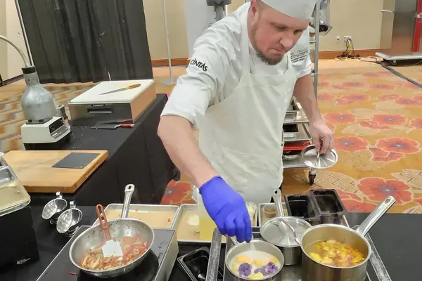 Chef Jonathan Harthorn cooking